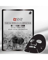 SNP Charcoal Mineral Black Ampoule Mask 黑竹炭面膜 ($12/片，$98/盒)